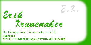 erik krumenaker business card